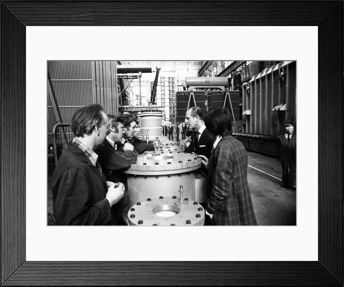 Framed Print : Prince Philip, Duke of Edinburgh visits GEC Stafford. 10th March 1978 Framed Print : Prince Philip, Duke of Edinburgh visits GEC Stafford. 10th March 1978