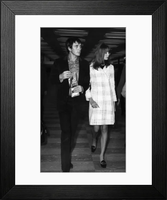 Framed Print : Terence Stamp and Jean Shrimpton, pictured together at London Heathrow Airport Framed Print : Terence Stamp and Jean Shrimpton, pictured together at London Heathrow Airport