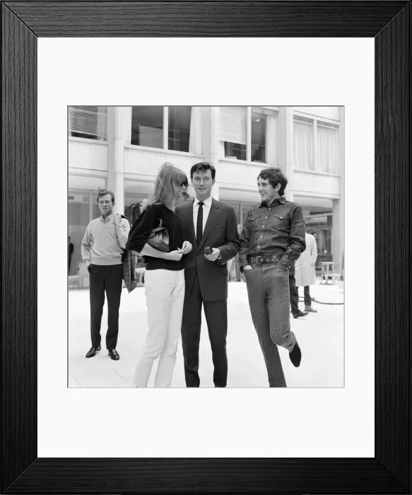 Framed Print : Life at the Top, 1965 film, on location filming around The Economist building in St James Framed Print : Life at the Top, 1965 film, on location filming around The Economist building in St James