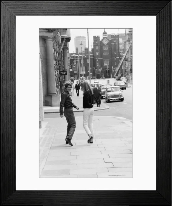 Framed Print : Life at the Top, 1965 film, on location filming around The Economist building in St James