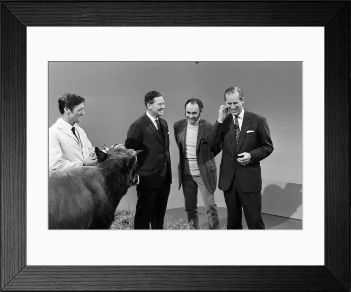 Framed Print : Prince Philip, Duke of Edinburgh, pictured during a visit to the ATV Studios, Birmingham