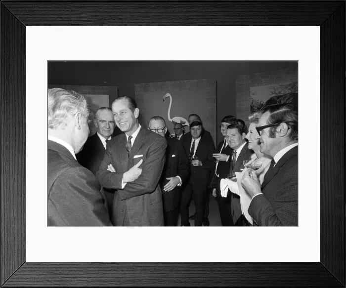 Framed Print : Prince Philip, Duke of Edinburgh, pictured during a visit to the ATV Studios, Birmingham Framed Print : Prince Philip, Duke of Edinburgh, pictured during a visit to the ATV Studios, Birmingham
