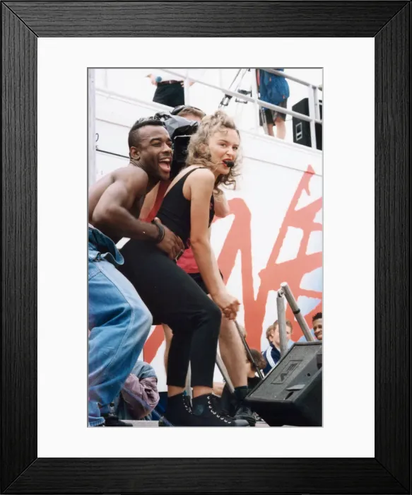 Framed Print : Australian pop singer Kylie Minogue performing on stage at the BBC Radio One Roadshow Framed Print : Australian pop singer Kylie Minogue performing on stage at the BBC Radio One Roadshow