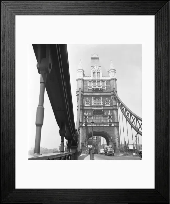 Framed Print : Tower Bridge viewed from the Southwark. 2nd June 1955 Framed Print : Tower Bridge viewed from the Southwark. 2nd June 1955