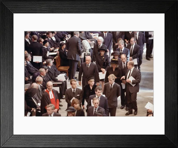 Framed Print : Mohamed Al-Fayed at the funeral of Diana, Princess of Wales at Westminster Abbey, London Framed Print : Mohamed Al-Fayed at the funeral of Diana, Princess of Wales at Westminster Abbey, London
