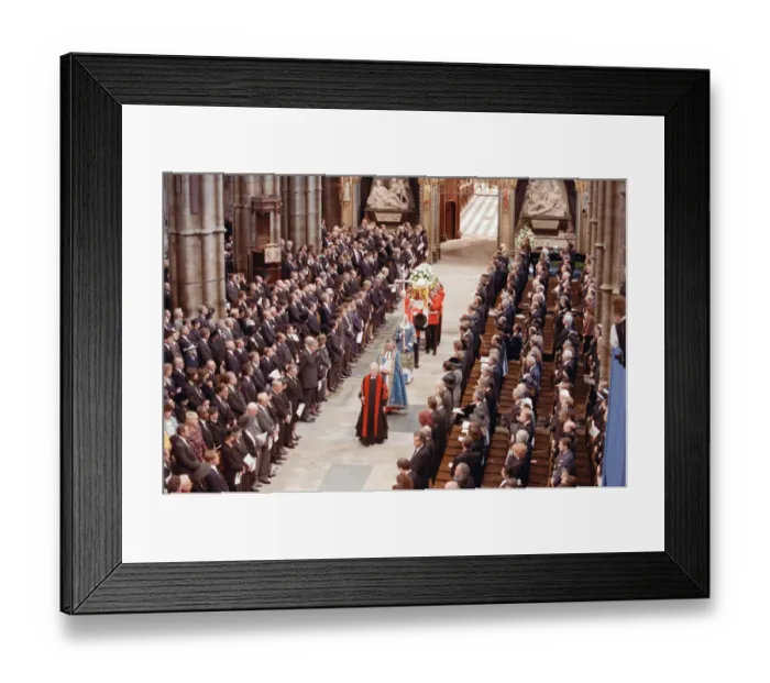 Framed Print : The funeral of Diana, Princess of Wales at Westminster Abbey, London. 6th September 1997