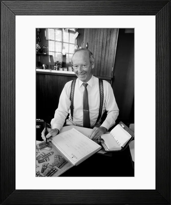 Framed Print : Colin Smith, merchandise director of Lambournes of Great Hampton Row, Birmingham Framed Print : Colin Smith, merchandise director of Lambournes of Great Hampton Row, Birmingham