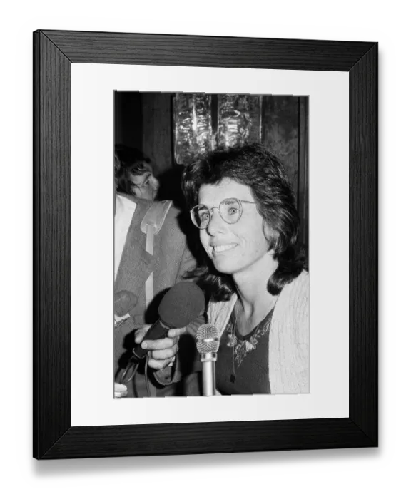 Framed Print : Tennis player Billie Jean King pictured at the Women