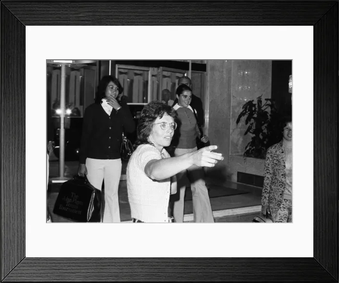 Framed Print : Tennis player Billie Jean King pictured at the Women