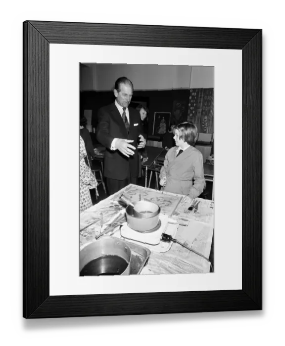 Framed Print : Prince Philip, Duke of Edinburgh visits Malvern Girls College