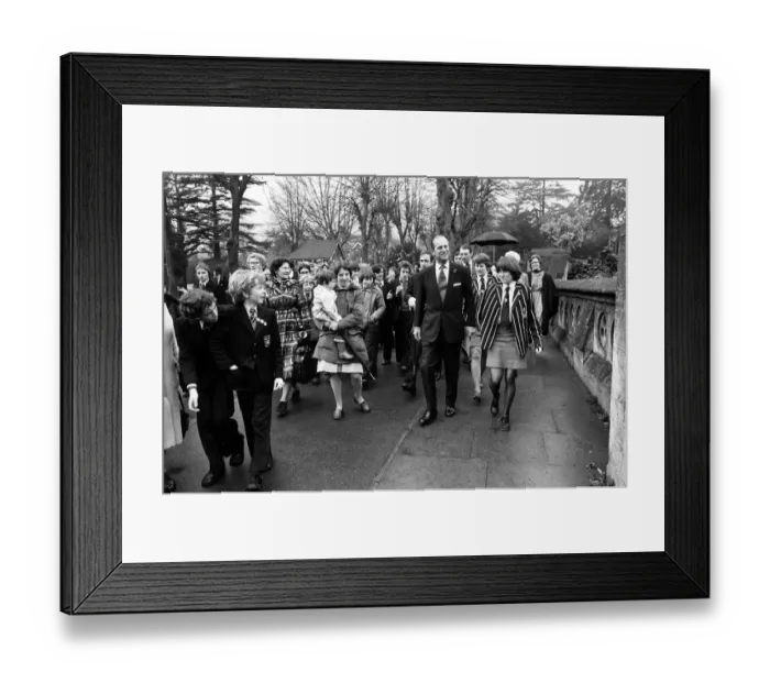 Framed Print : Prince Philip, Duke of Edinburgh visits Malvern Girls College. 4th May 1978