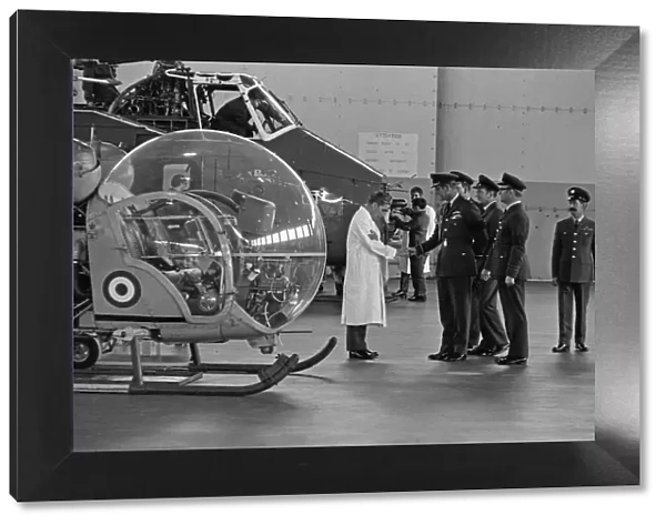 Prince Philip, Duke of Edinburgh, on a visit to RAF Tern Hill, Shropshire. 30th May 1972