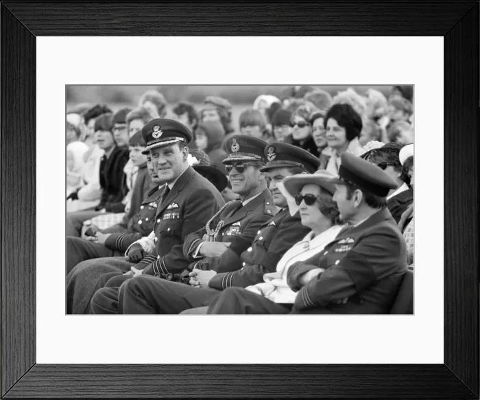 Framed Print : Prince Philip, Duke of Edinburgh, on a visit to RAF Tern Hill, Shropshire. 30th May 1972 Framed Print : Prince Philip, Duke of Edinburgh, on a visit to RAF Tern Hill, Shropshire. 30th May 1972