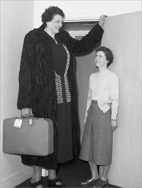 1954 Tallest woman in the world Katja Van Dyk, 8 foot 4 and a half inch tall