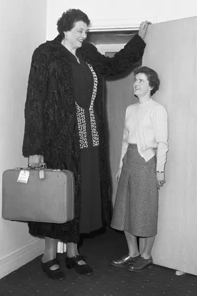 1954 Tallest woman in the world Katja Van Dyk, 8 foot 4 and a half inch tall