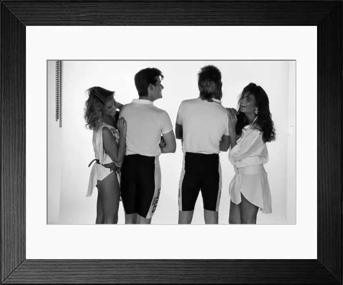 Framed Print : Cycling shorts fashion. 10th September 1986 Framed Print : Cycling shorts fashion. 10th September 1986