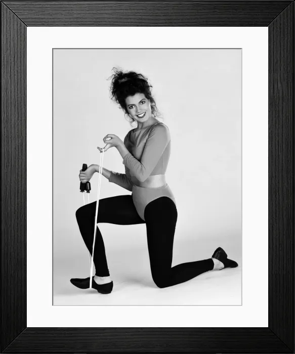 Framed Print : Model wearing sports fashions. 11th June 1987
