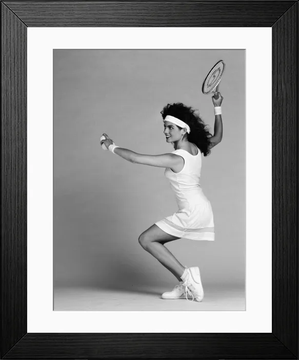 Framed Print : Model wearing sports fashions. 11th June 1987