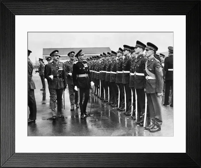 Framed Print : Lieutenant General Sir E Howard-Vyse inspects the First battalion Framed Print : Lieutenant General Sir E Howard-Vyse inspects the First battalion