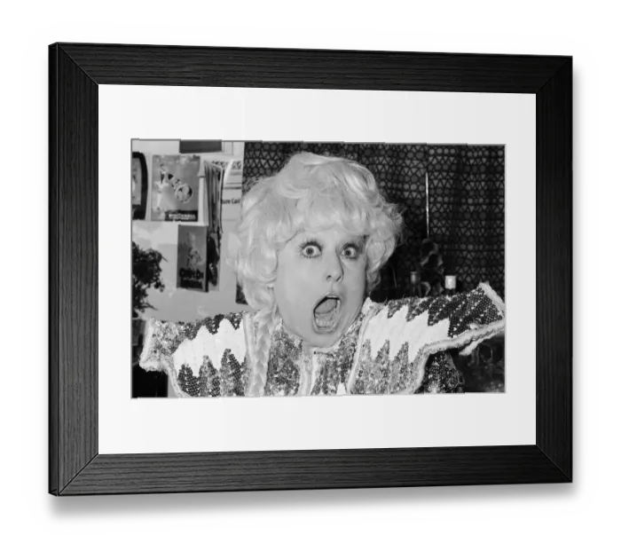 Framed Print : Actress Barbara Windsor making funny faces. February 1978