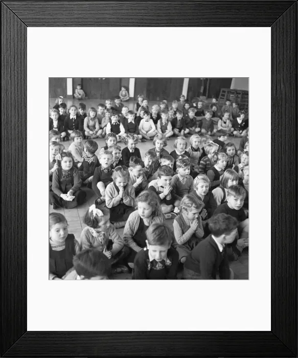 Framed Print : Prayers during morning assembly at the South Mead School, Southfield, Wimbledon Framed Print : Prayers during morning assembly at the South Mead School, Southfield, Wimbledon