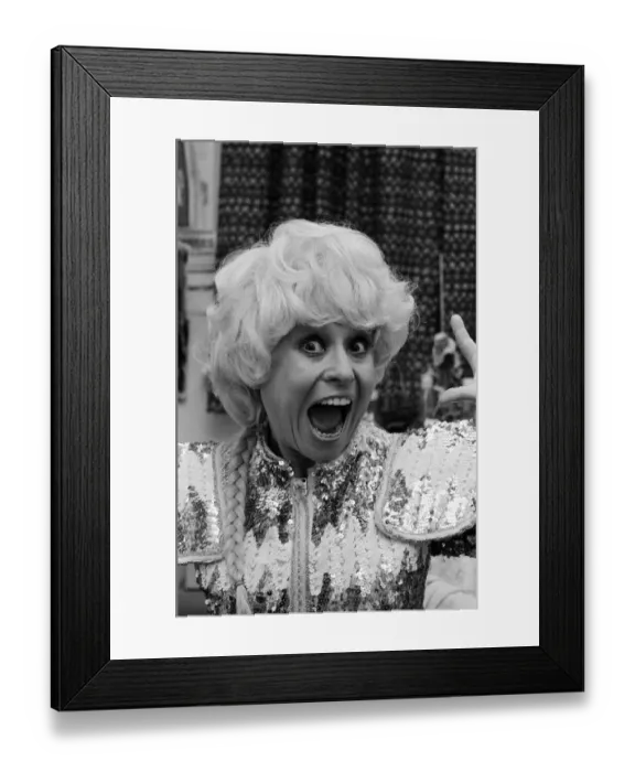 Framed Print : Actress Barbara Windsor making funny faces. February 1978 Framed Print : Actress Barbara Windsor making funny faces. February 1978