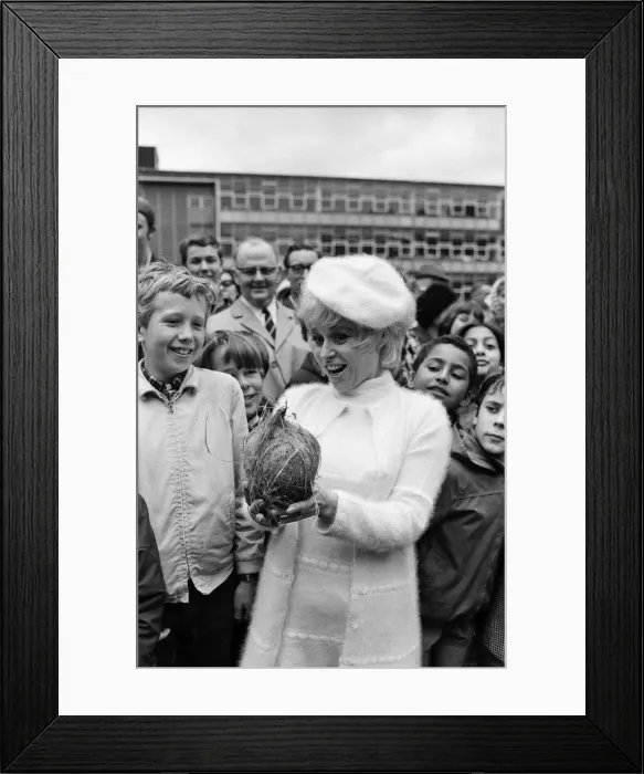 Framed Print : Actress Barbara Windsor was lucky on the coconut shy at The William Ellis School summer Framed Print : Actress Barbara Windsor was lucky on the coconut shy at The William Ellis School summer