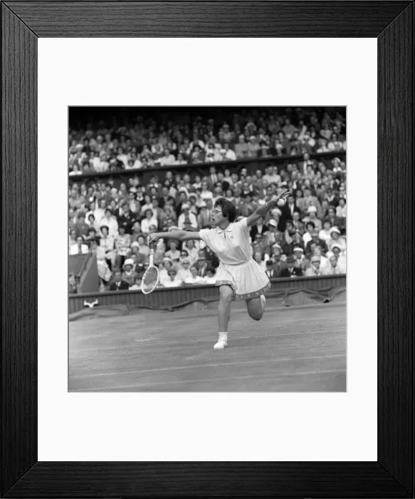 Framed Print : Wimbledon Tennis, Ladies day. Pictured, Billie Jean Moffitt (later King Framed Print : Wimbledon Tennis, Ladies day. Pictured, Billie Jean Moffitt (later King