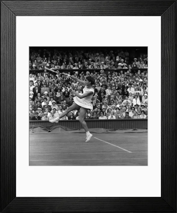 Framed Print : Wimbledon Tennis, Ladies day. Margaret Smith (pictured), in action Framed Print : Wimbledon Tennis, Ladies day. Margaret Smith (pictured), in action