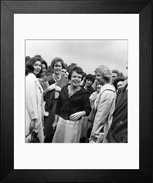 Framed Print : Wimbledon Tennis, Ladies day. Pictured, Billie Jean Moffitt (later King) Framed Print : Wimbledon Tennis, Ladies day. Pictured, Billie Jean Moffitt (later King)