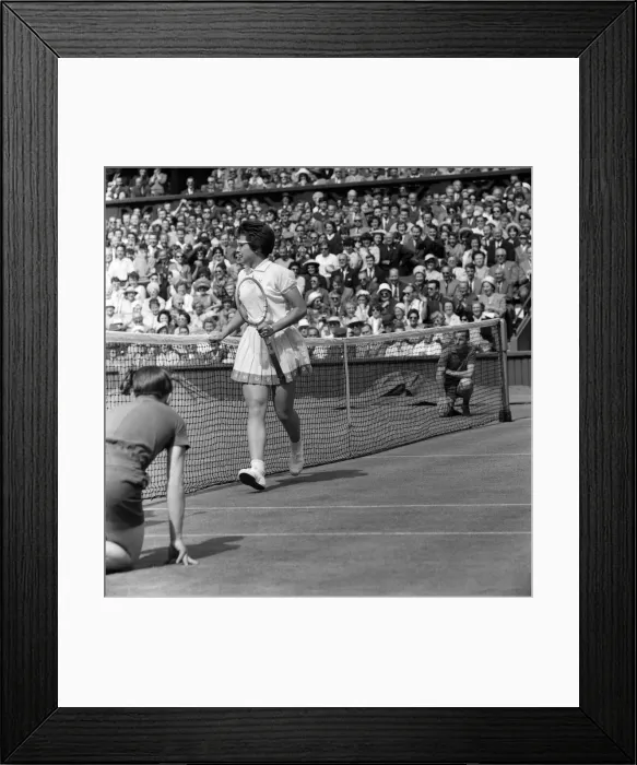 Framed Print : Wimbledon Tennis, Ladies day. Pictured, Billie Jean Moffitt (later King Framed Print : Wimbledon Tennis, Ladies day. Pictured, Billie Jean Moffitt (later King