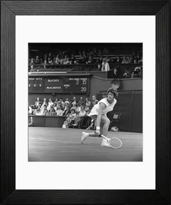 Framed Print : Wimbledon Tennis, Ladies day. Margaret Smith (pictured), in action Framed Print : Wimbledon Tennis, Ladies day. Margaret Smith (pictured), in action