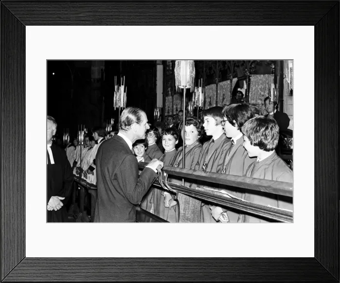Framed Print : Prince Philip, Duke of Edinburgh during his tour of Worcester Cathedral. 4th May 1978 Framed Print : Prince Philip, Duke of Edinburgh during his tour of Worcester Cathedral. 4th May 1978