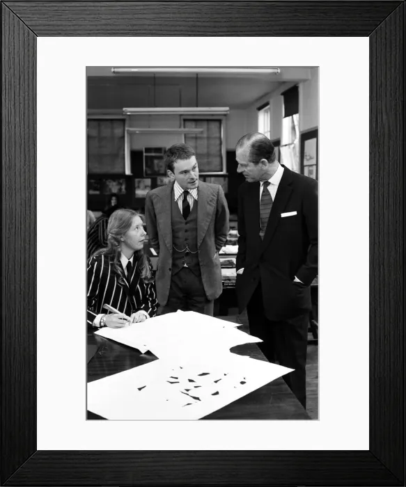 Framed Print : Prince Philip, Duke of Edinburgh visits Malvern Girls College Framed Print : Prince Philip, Duke of Edinburgh visits Malvern Girls College
