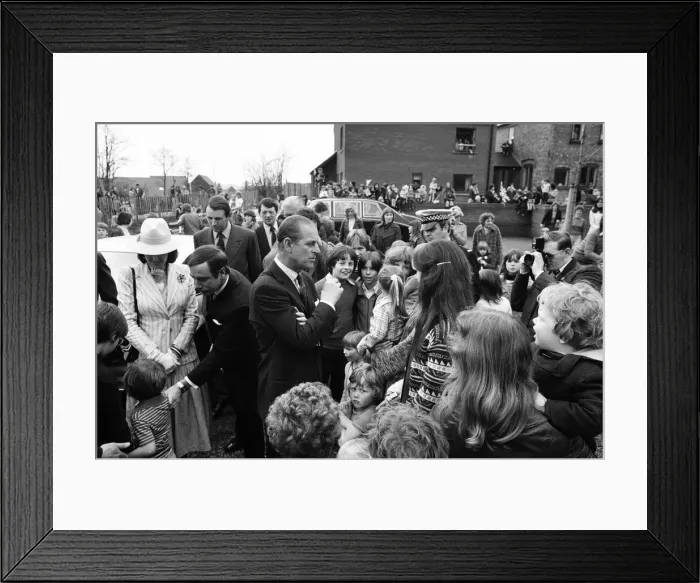 Framed Print : Prince Philip, Duke of Edinburgh visits the West Midlands. 4th May 1978 Framed Print : Prince Philip, Duke of Edinburgh visits the West Midlands. 4th May 1978