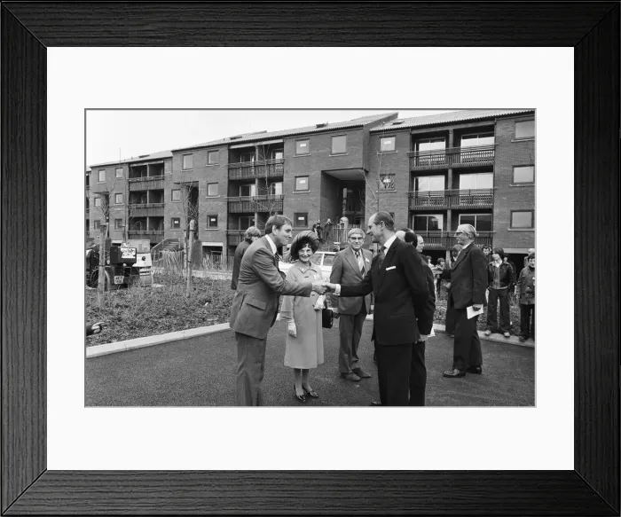 Framed Print : Prince Philip, Duke of Edinburgh being greeted by Mr Norman Owen Framed Print : Prince Philip, Duke of Edinburgh being greeted by Mr Norman Owen