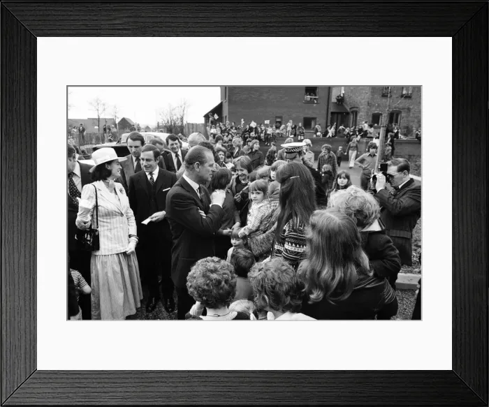 Framed Print : Prince Philip, Duke of Edinburgh visits the West Midlands. 4th May 1978 Framed Print : Prince Philip, Duke of Edinburgh visits the West Midlands. 4th May 1978