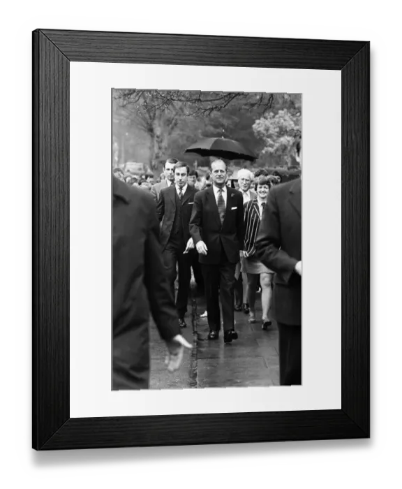 Framed Print : Prince Philip, Duke of Edinburgh visits Malvern Girls College. 4th May 1978