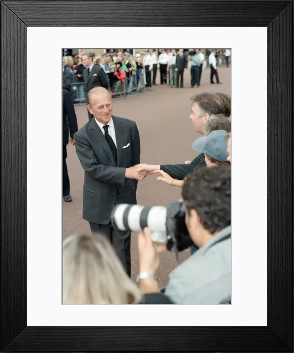 Framed Print : Prince Philip, Duke of Edinburgh, at St Jamess Palace to pay his respects to