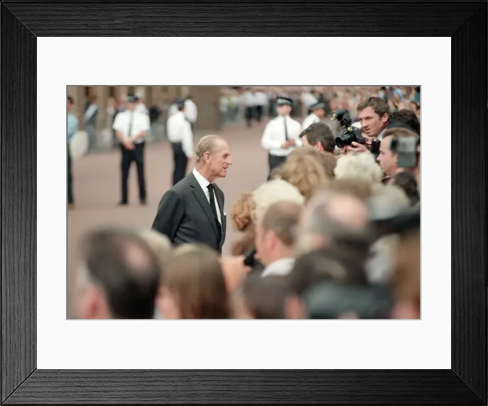 Framed Print : Prince Philip, Duke of Edinburgh, at St Jamess Palace to pay his respects to