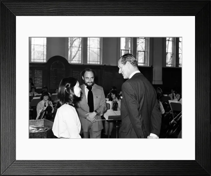 Framed Print : Prince Philip, Duke of Edinburgh visits Malvern Girls College. 4th May 1978 Framed Print : Prince Philip, Duke of Edinburgh visits Malvern Girls College. 4th May 1978
