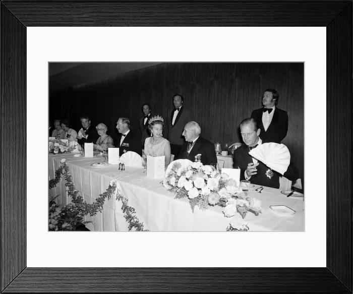 Framed Print : Queen Elizabeth II during her visit to Birmingham, the West Midlands for her Silver