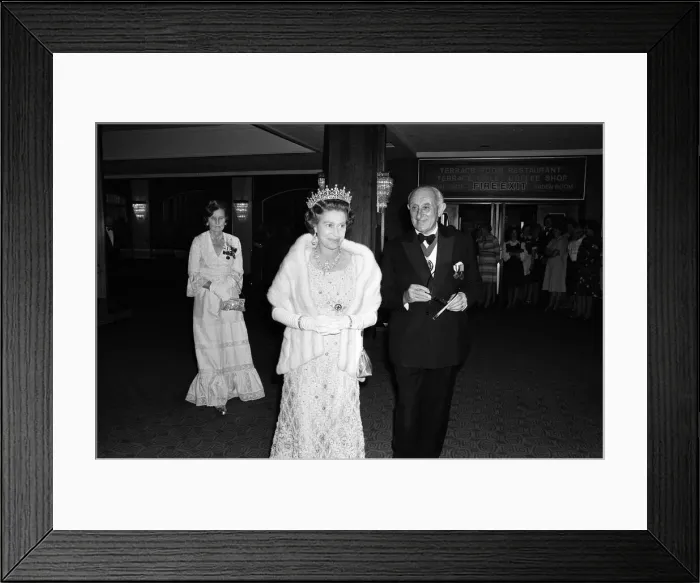 Framed Print : Queen Elizabeth II during her visit to Birmingham, the West Midlands for her Silver