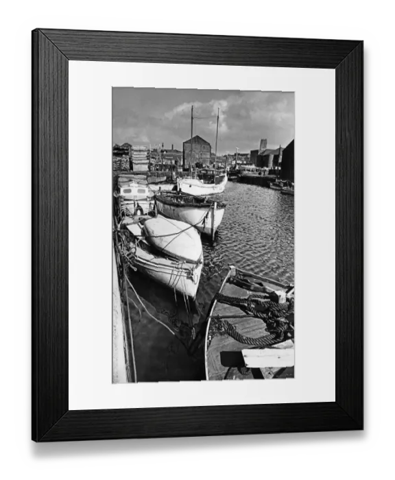Framed Print : General view of one of the docks in Liverpool during redevelopment. 21st April 1966