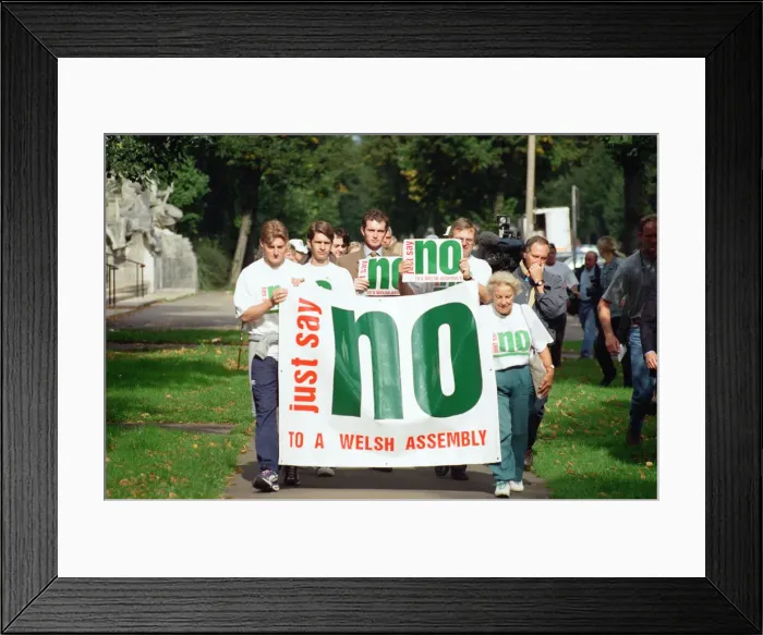Framed Print : The Welsh devolution referendum of 1997 was a pre-legislative referendum held in Wales Framed Print : The Welsh devolution referendum of 1997 was a pre-legislative referendum held in Wales