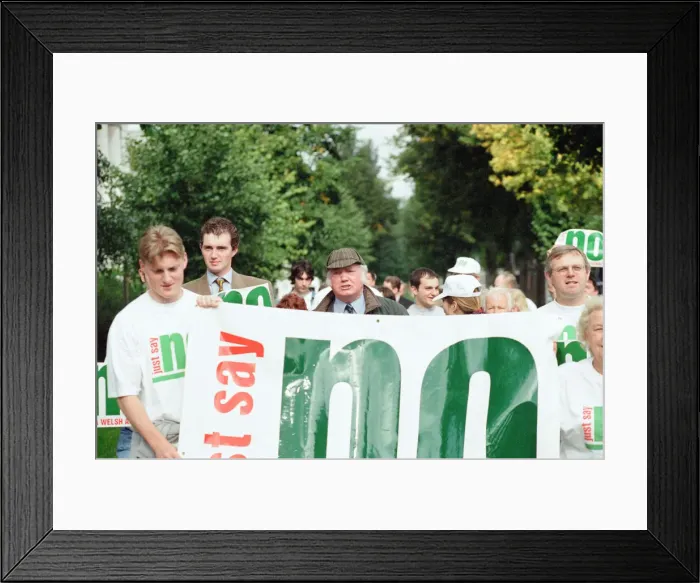 Framed Print : The Welsh devolution referendum of 1997 was a pre-legislative referendum held in Wales Framed Print : The Welsh devolution referendum of 1997 was a pre-legislative referendum held in Wales