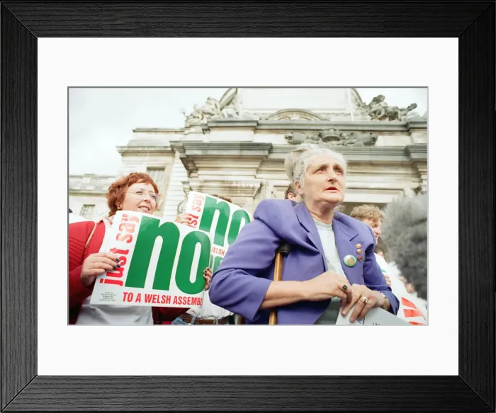 Framed Print : The Welsh devolution referendum of 1997 was a pre-legislative referendum held in Wales Framed Print : The Welsh devolution referendum of 1997 was a pre-legislative referendum held in Wales