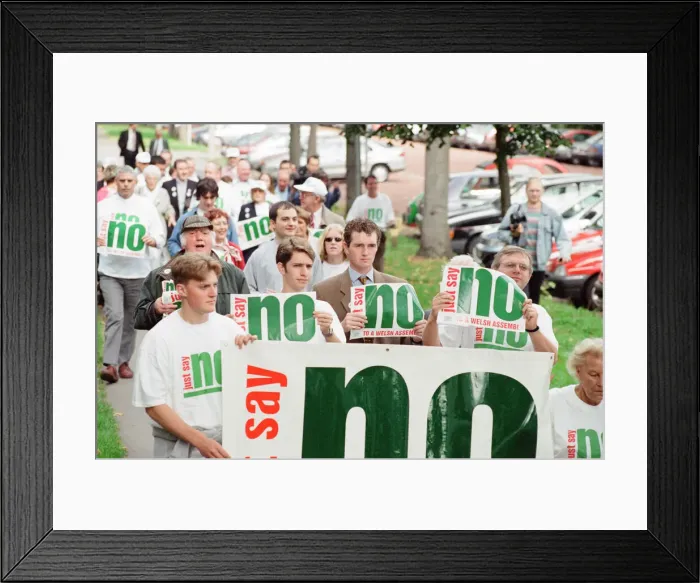 Framed Print : The Welsh devolution referendum of 1997 was a pre-legislative referendum held in Wales Framed Print : The Welsh devolution referendum of 1997 was a pre-legislative referendum held in Wales