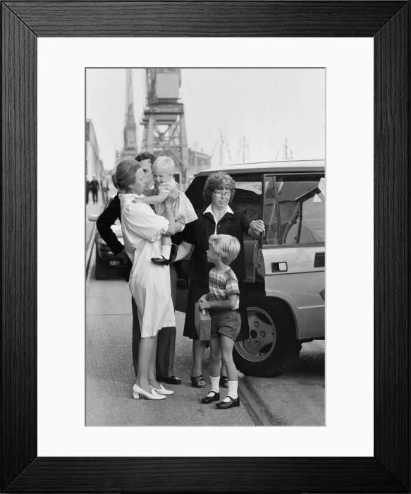 Framed Print : The Queen and Prince Philip, Duke of Edinburgh, board the Royal Yacht Britannia Framed Print : The Queen and Prince Philip, Duke of Edinburgh, board the Royal Yacht Britannia