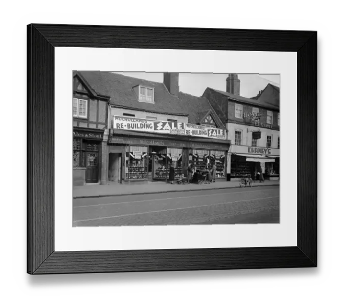 Framed Print : Uxbridge High Street, Mulhollands shop 1936